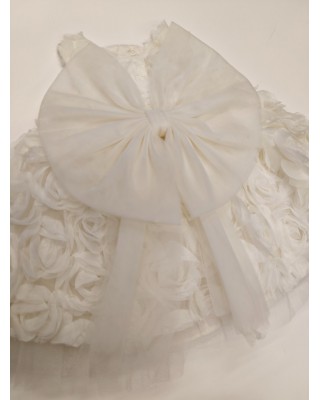 Βρεφικό Φόρεμα "Rosette Dream" - Εκρού 