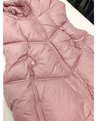 Παιδικό Αμάνικο Μπουφάν (Gilet) με Κουκούλα - Σάπιο Μήλο