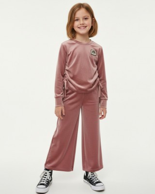 Παιδικό Σετ Φόρμας Velour – Dusty Pink