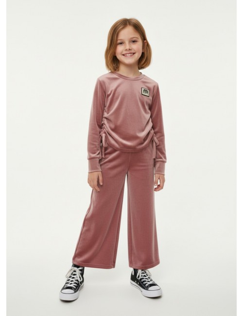 Παιδικό Σετ Φόρμας Velour – Dusty Pink