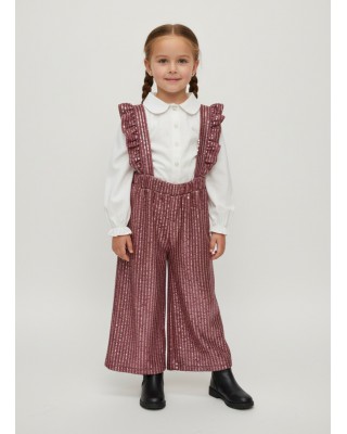 Παιδική Ολόσωμη Φόρμα "Rose Glamour" με Παγιέτες & Τιράντες