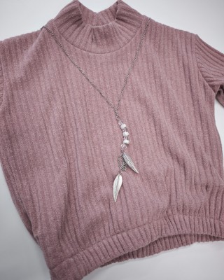 Παιδικό Σετ Rib Πλεκτό - Μοβ/Σάπιο Μήλο