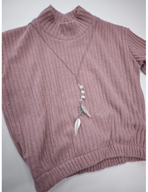 Παιδικό Σετ Rib Πλεκτό - Μοβ/Σάπιο Μήλο