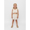Παιδικό Σετ Σορτς & Crop Top με Μεγάλο Φιόγκο - Broderie Anglaise (Εκρού)