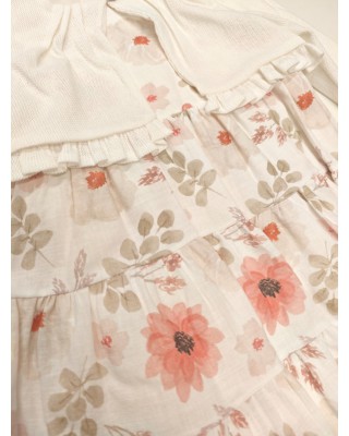 Παιδικό Φλόραλ Φόρεμα με Πλεκτή Ζακέτα (Σετ 2 Τεμαχίων)