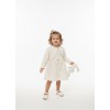 Βρεφικό Σετ Φόρεμα & Μπολερό "Pure Elegance" - Off White