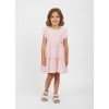 Παιδικό Φόρεμα Broderie Anglaise με Βολάν - Ροζ