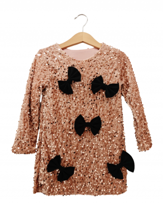 Φόρεμα με παγιέτα και φιόγκους 