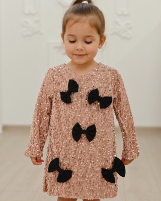 Φόρεμα με παγιέτα και φιόγκους 