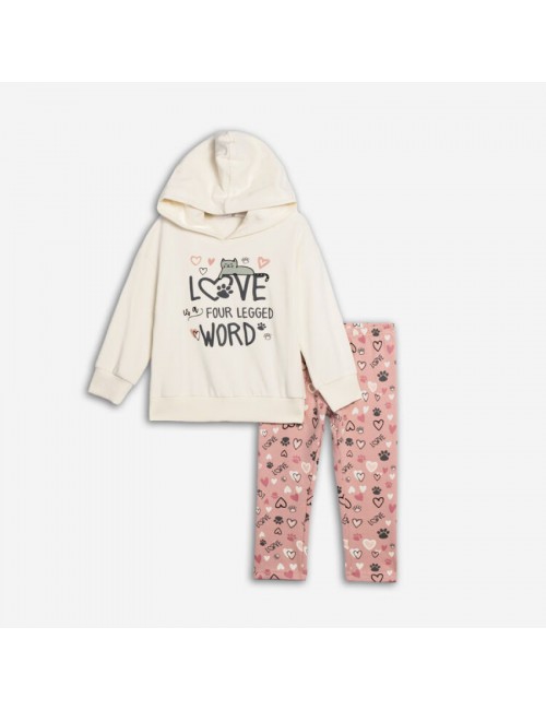 Παιδικό Σετ Φούτερ με Κολάν - "Love is a Four Legged Word"