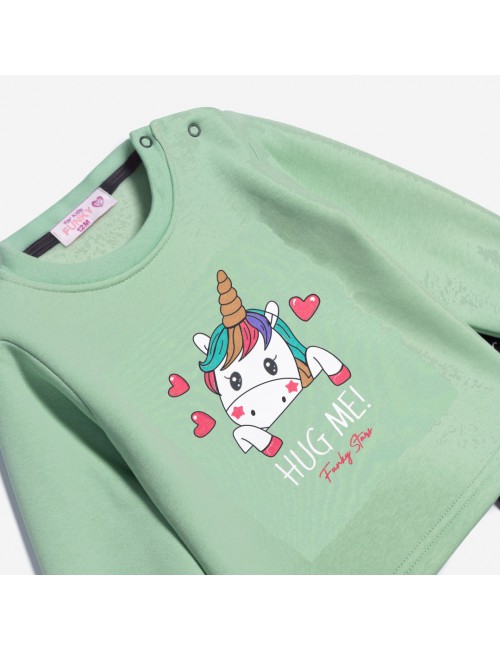 Σετ μπλουζοφόρεμα+κολάν μηνών κορίτσι "HUG ME"