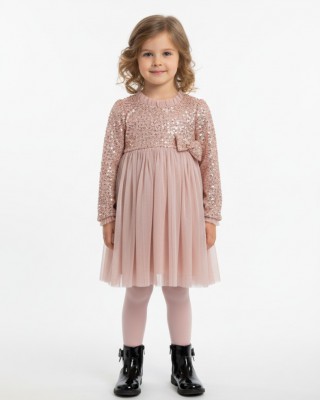 Παιδικό Φόρεμα "Sparkle Rose" με Παγιέτες & Τούλι