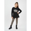 Παιδικό Σετ "Fashion Time" – Μαύρη Μπλούζα & Leopard Leggings