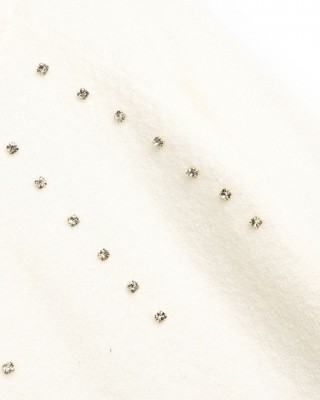 Παιδικό Πλεκτό Πουλόβερ με Strass - Εκρού