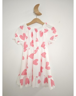 Φόρεμα overall print "Heart"