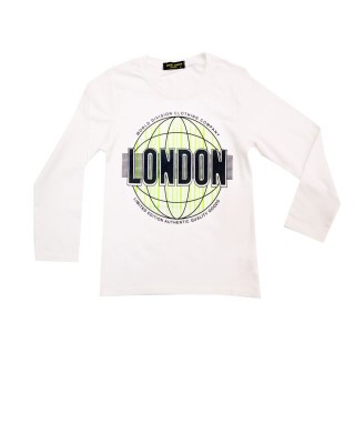 Μπλούζα μακρυμάνικη εκρού "London"