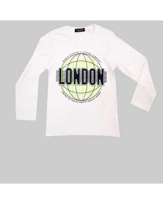 Μπλούζα μακρυμάνικη εκρού "London"