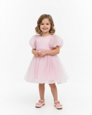 Παιδικό Φόρεμα "Pink Dream" με Εντυπωσιακό Φιόγκο